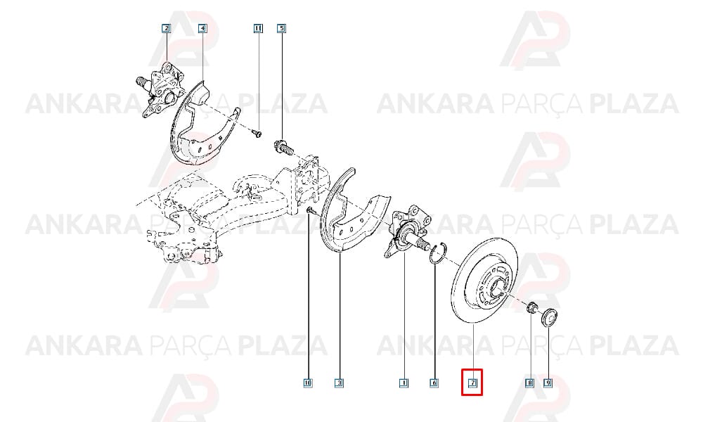 Renault Scenic 3 Arka Fren Diski Bosch