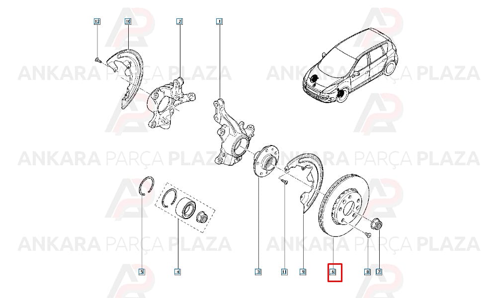Ön Fren Diski Renault : Laguna 3, Latitude (adet)