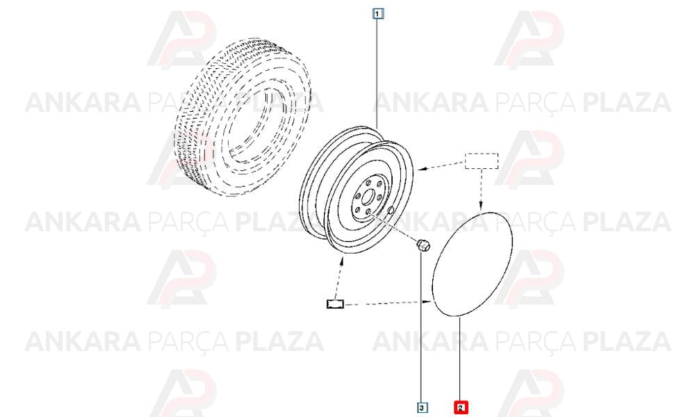 Talisman Megane 4 Jant Kapaği Jant Göbeği 403150709R
