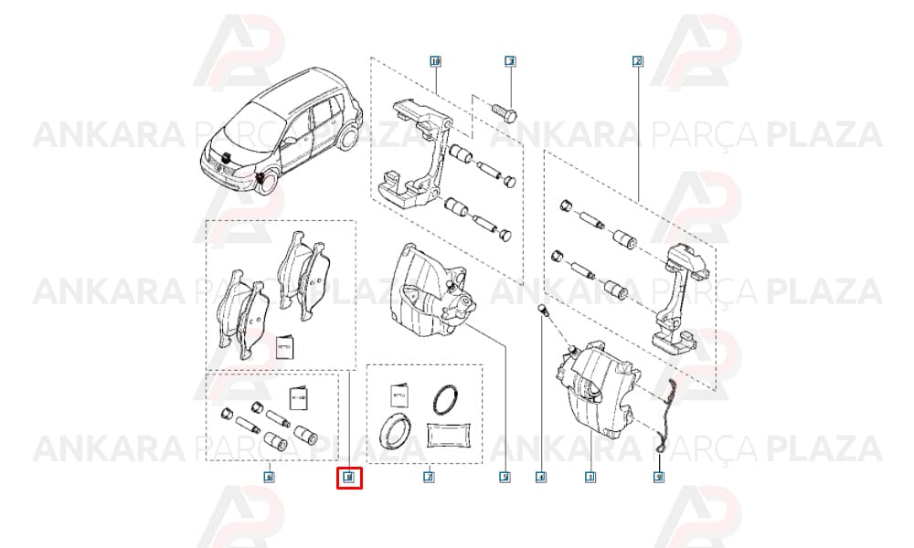 Fren Balatası Ön Megane 2 Laguna 2 Fluence 410600756R 7701209101