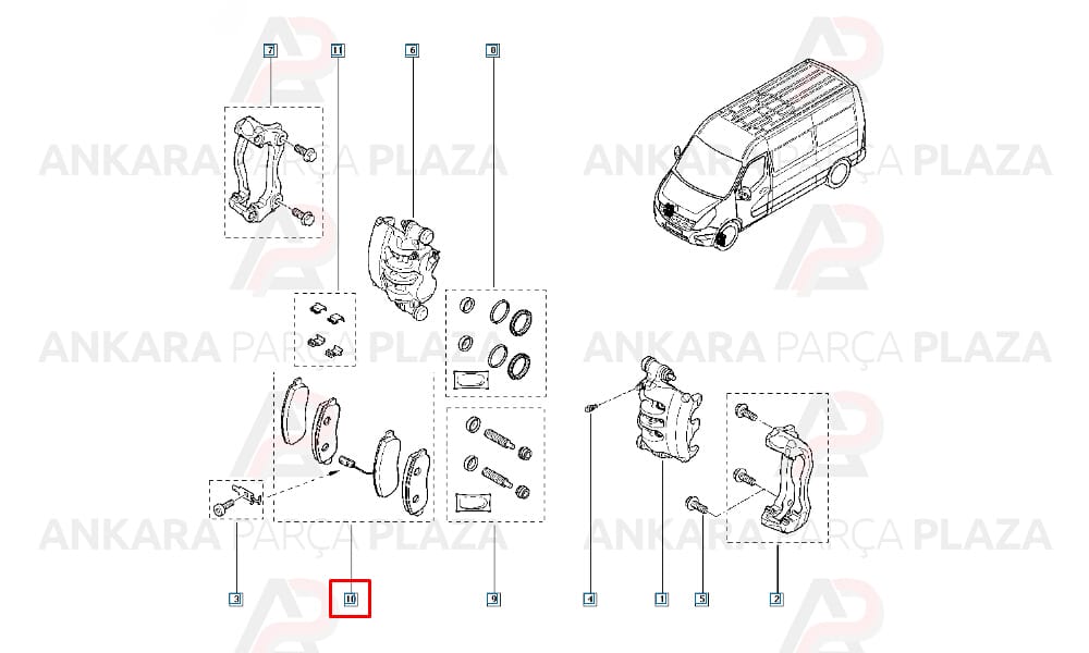 Ön Fren Balatası Renault Master 3