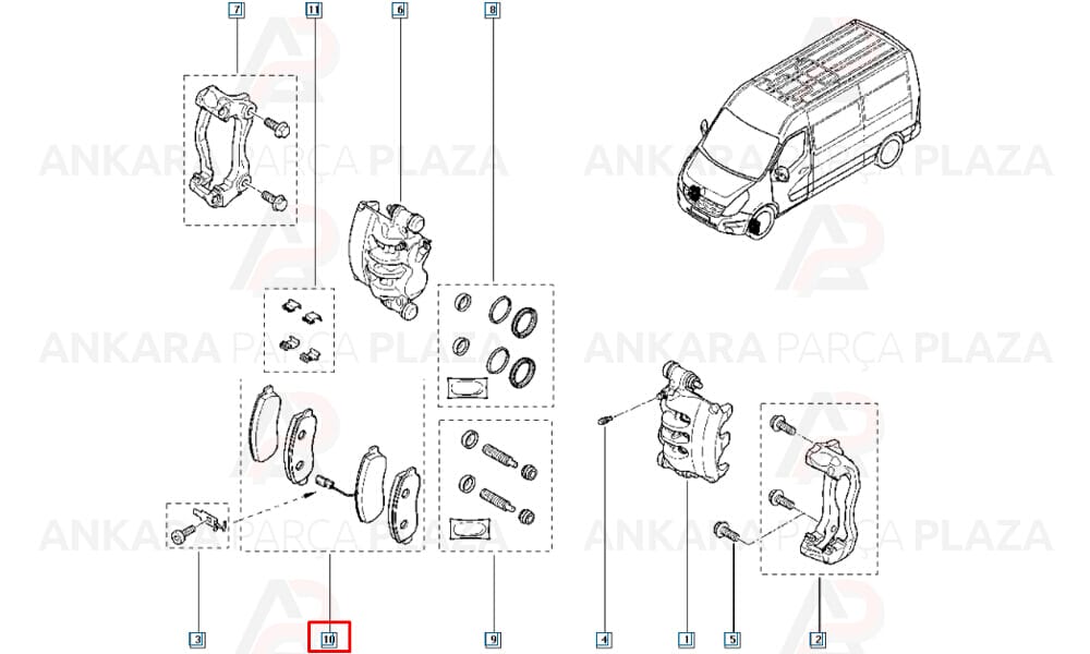 Ön Fren Balatası Renault : Master 3