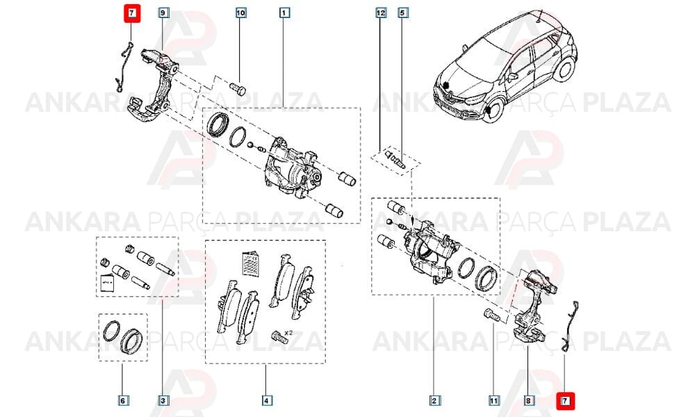 Megane 3 Fluence Captur Lodgy Dokker Fren Kaliper Yayı Alper