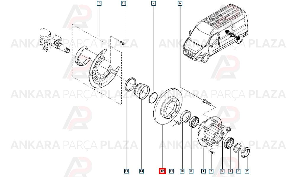 Master 3 2.3 Dci Arka Fren Diski Valeo