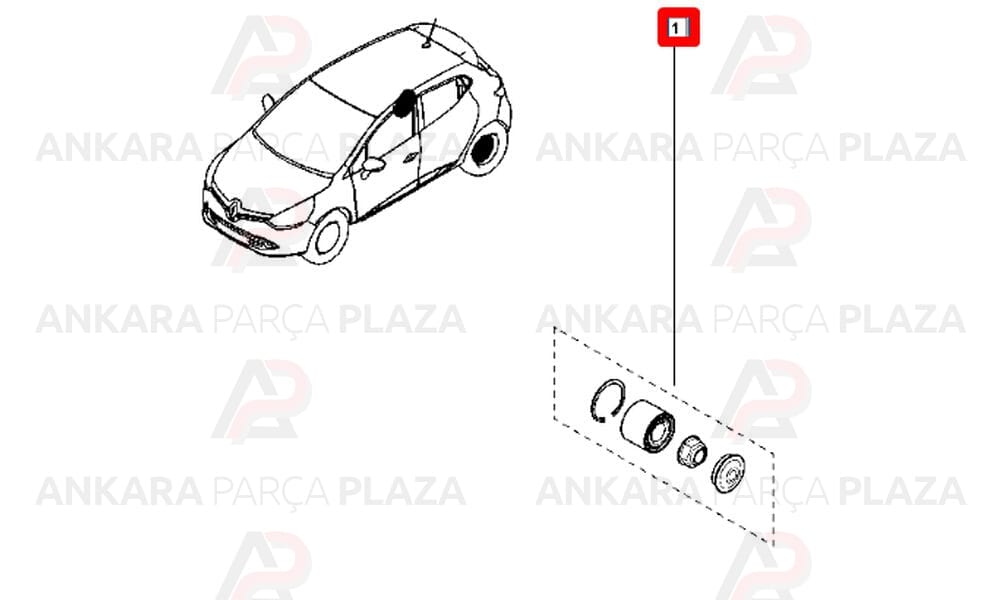 Megane 2, Laguna 2, Clio 4, Duster 4X2, Lodgy Arka Teker Rulmanı Orijinal 432102103R