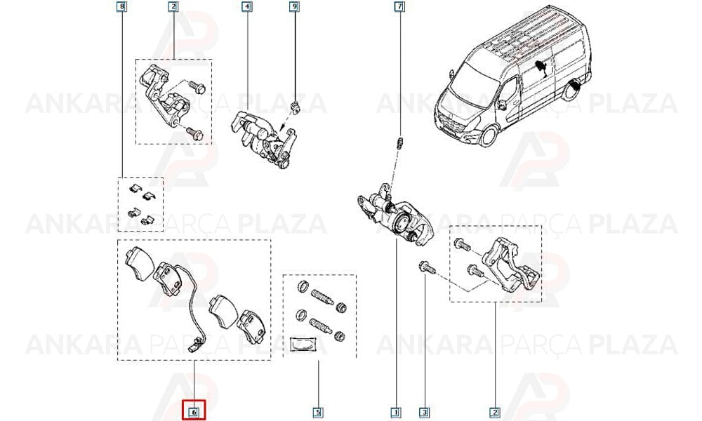 Renault Master 3 Arka Fren Balatası Çift Teker Bosch