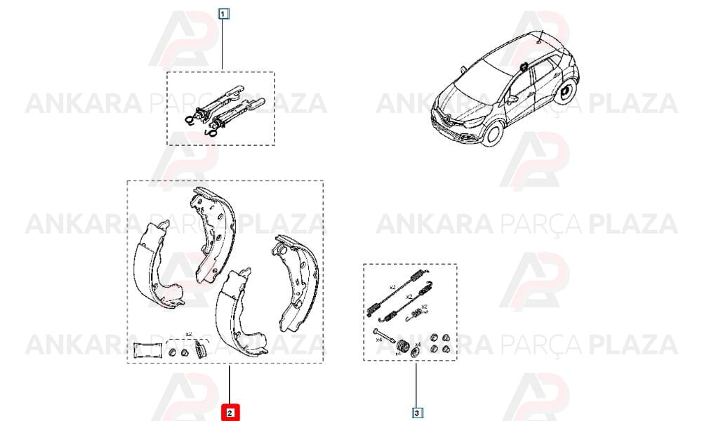 Duster Arka Fren Balatası 4 Çeker Orijinal 440605238R