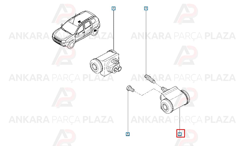 Duster Arka Fren Merkezi Orijinal 441004731R-1