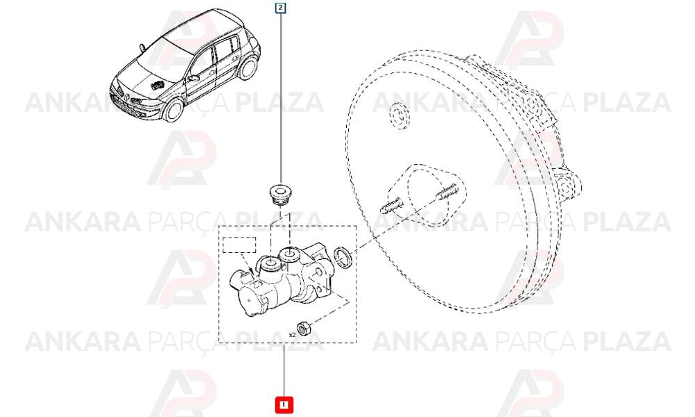 Megane 2 Fren Ana Merkezi Orijinal Bosch Tipi 460119372R