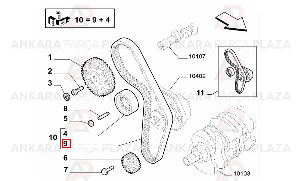 Palio Albea Marea Brava Bravo Linea Stilo Triger Kayışı 124X220 Gates