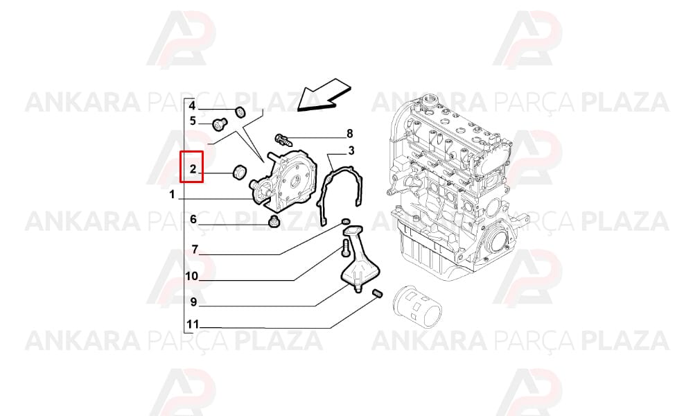 Krank Keçesi Ön Fiat Stilo 1.4 İdea 1.2 1.4 27X37X7