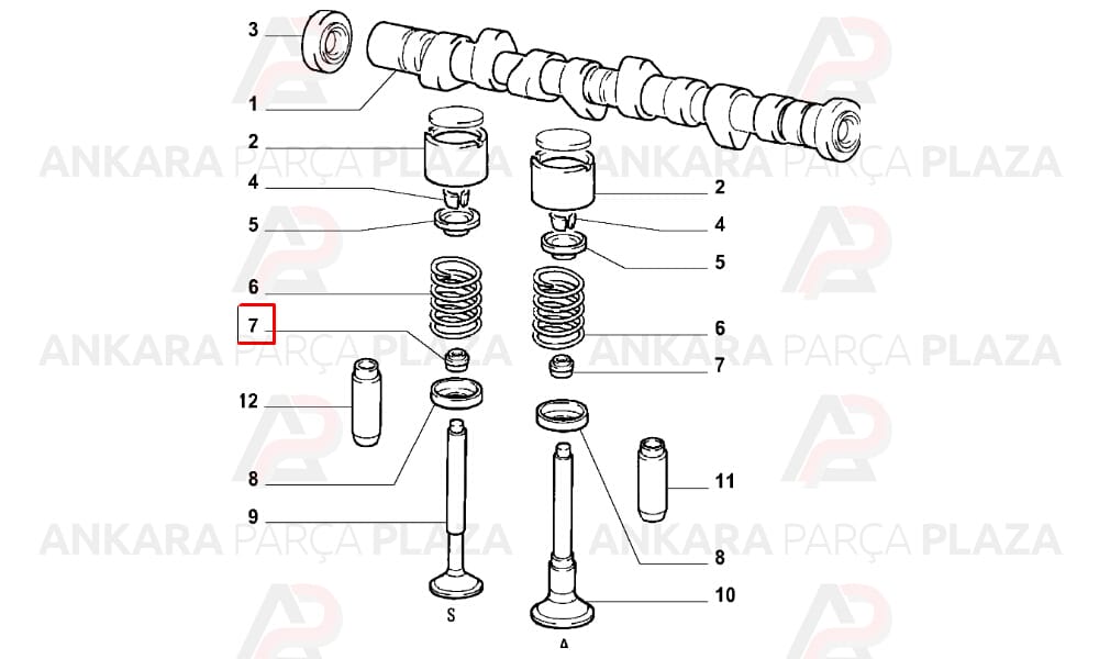 Albea Brava Bravo Kangoo Laguna Megane Subap Lastiği 16 Adet 7mm Skt