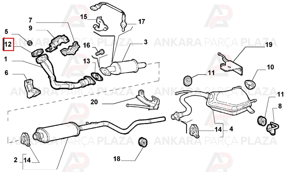 Egzoz Boğaz Contası Kaucuk Kaplı Albea Palio 1.2 16V