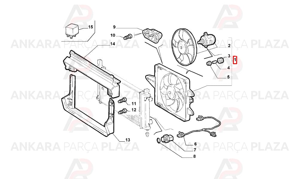 Fiat Palio / Albea 1.4/1.6 16V 96 09 Ac Fan Motor Davlumbazı Set Kale