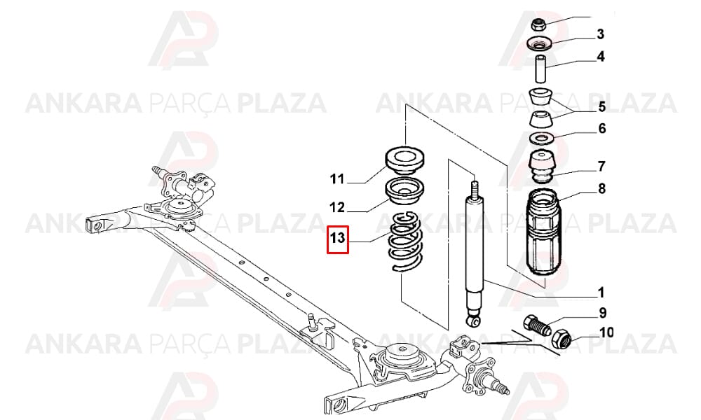 Helezon Yayı Arka Fiat Palio
