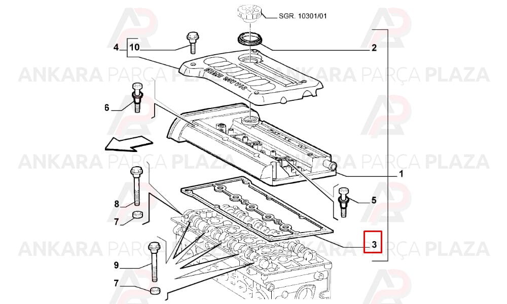 Külbüratör Kapak Contası Bravo Marea 2.0 20V 1998 2001