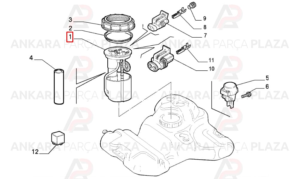 Brava, Bravo, Marea 1.6 16V Yakıt Depo Şamandırası Valeo