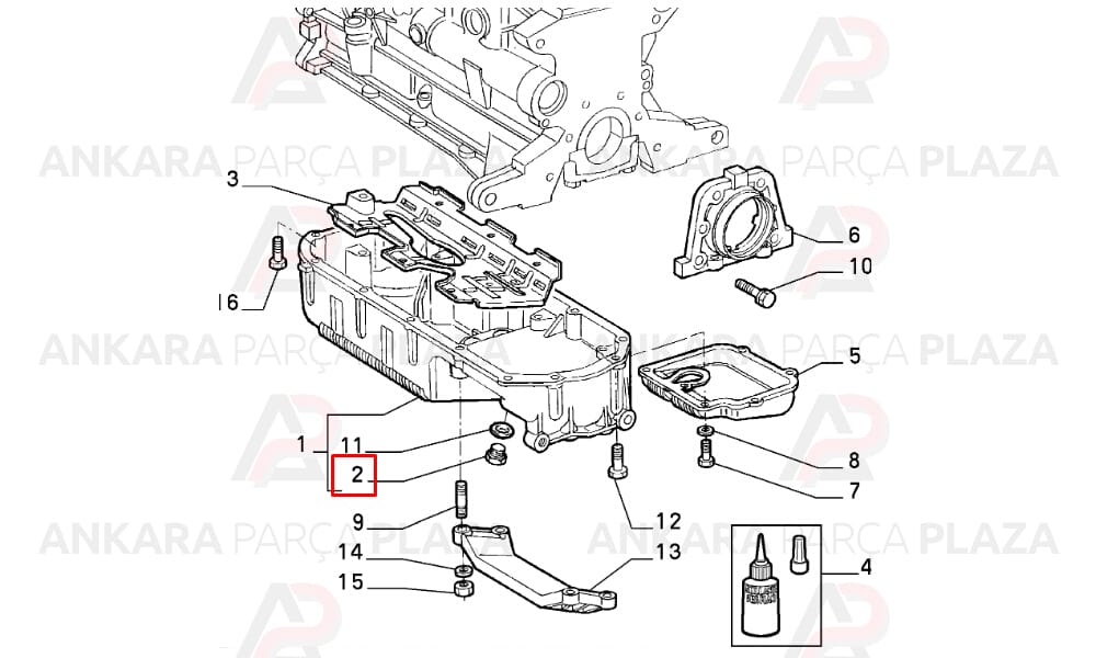 Karter Tapası Bakır Pullu Fiat : Doblo 01 - 09