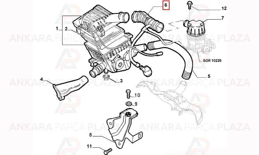 Hava Filtre Körüğü Fiat : Palio, Siena 1.4