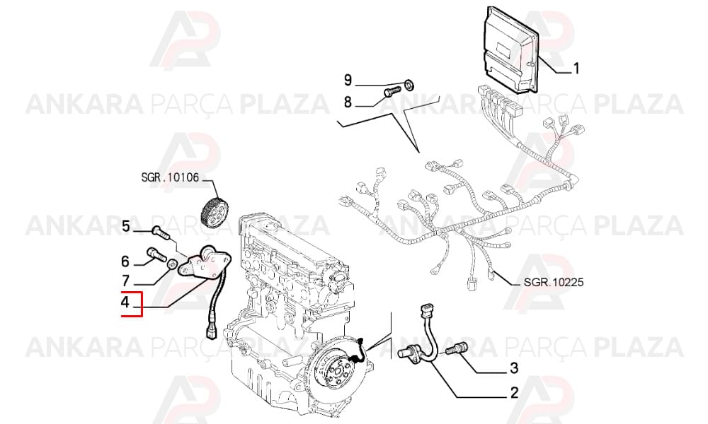 Brava Bravo Doblo Grande Punto Marea Stilo 1.9 Krank Mili Sensörü Fae