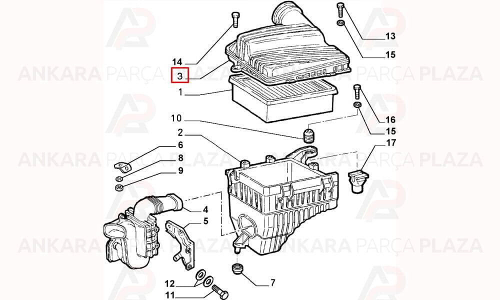 Hava Filtre Kutusu Kabini Fiat Marea / Brava / Bravo