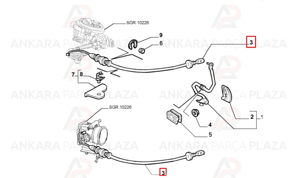 Fiat Palio Siena Vk.1.4 Gaz Teli Cavo