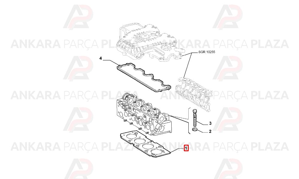 Bravo Doblo Marea 1.9D Silindir Kapak Contası 0.92Mm 1 Delik Oto Conta