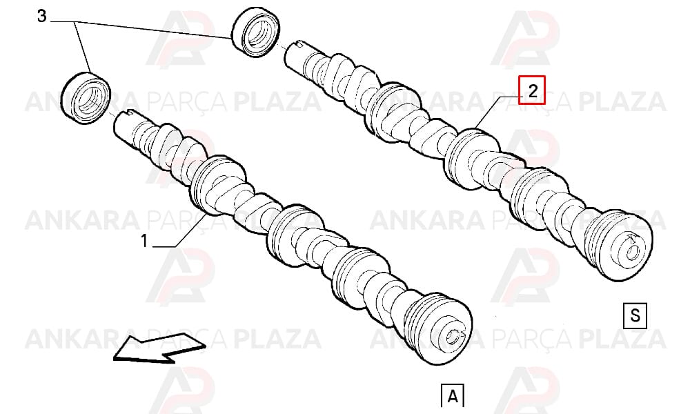 Palio Bravo Marea 1.6 16 Tork Motor Eksantrik Mili Egzoz Estaş