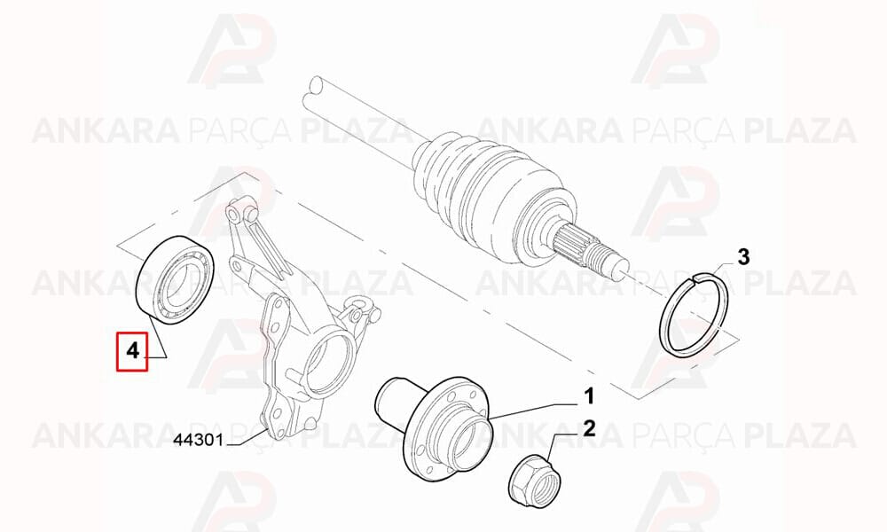 Fiat 500, Panda Ön Teker Rulmanı Absli Snr