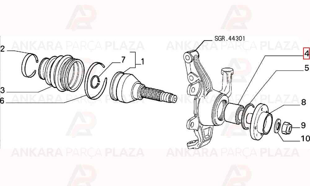 Fiat Albea, Palio Ön Aks Rulmanı AbsLi Aktif Sensörlü Snr