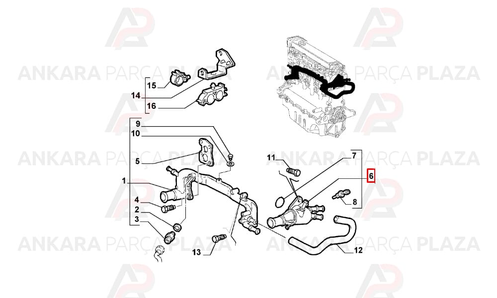 Doblo Brava Bravo Marea Alfa 145 146 156 1,9 Jtd Termostat 88 C Contalı Vernet