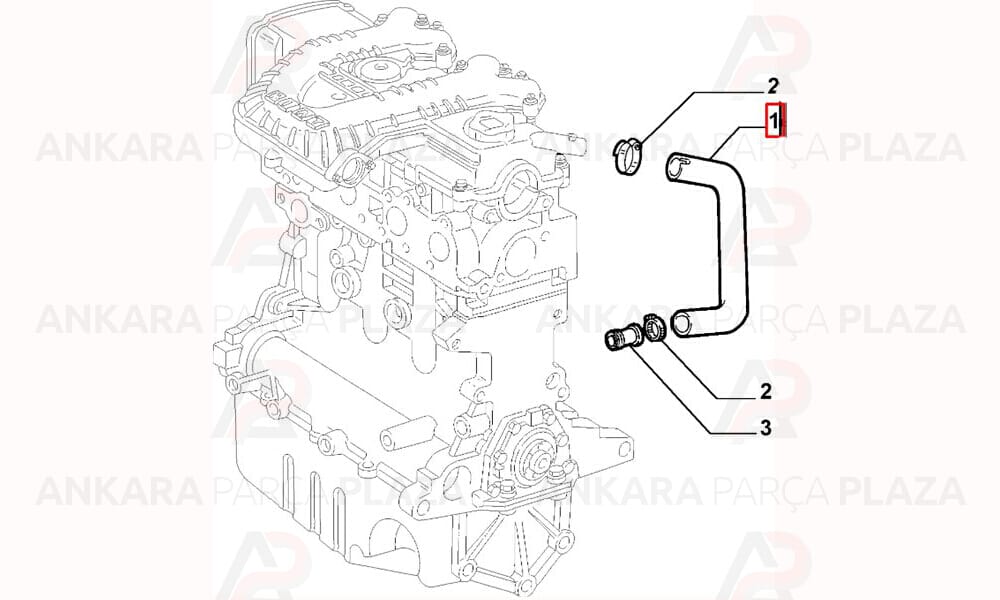 Hava Filtre Hortumu Fiat : Doblo 1.9D