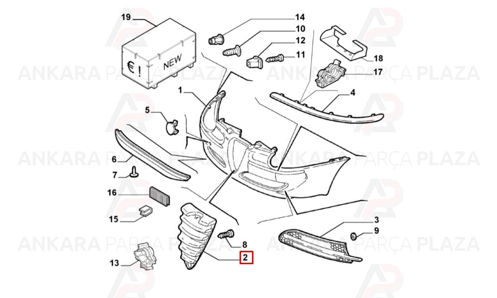 Alfa 147 01 - 05 Ön Panjur Nikelajlı - Siyah 46556597