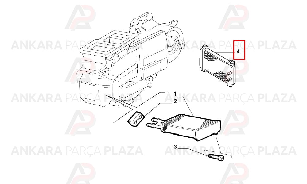 Kalorifer Radyatörü Fiat Punto Al/Mknk