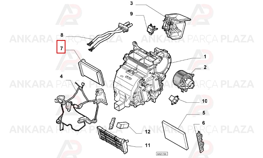 Kalorifer Radyatörü Fiat Bravo 2 Stilo Al/Brz