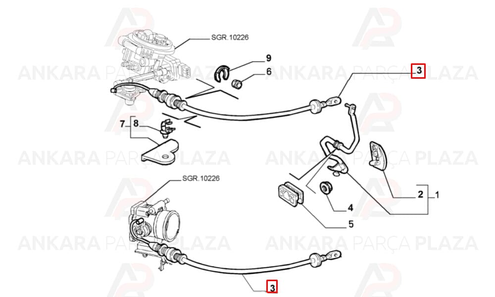 Fiat Palio Siena Vk.1.2 Gaz Teli Cavo