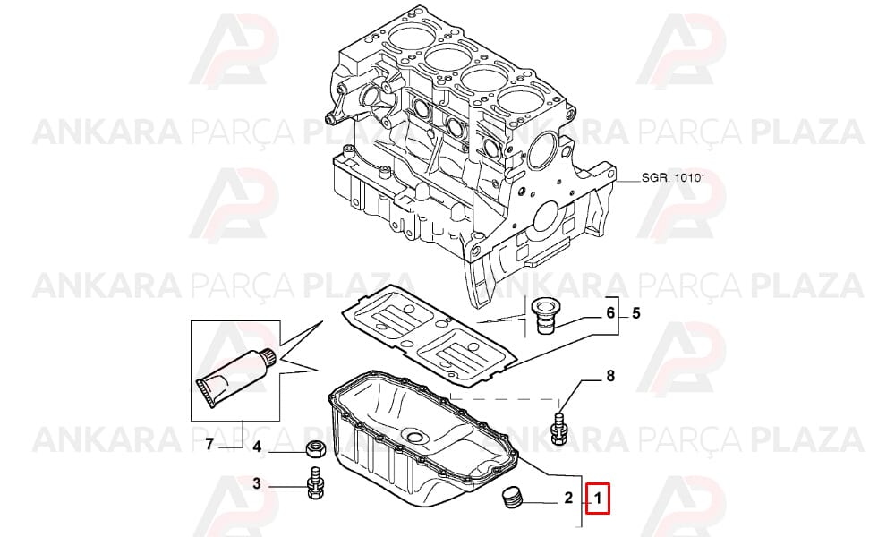 Albea, Doblo, Fiorino, İdea, Palio, Panda, Punto 1.3 Jtd Yağ Karteri Oto Santral