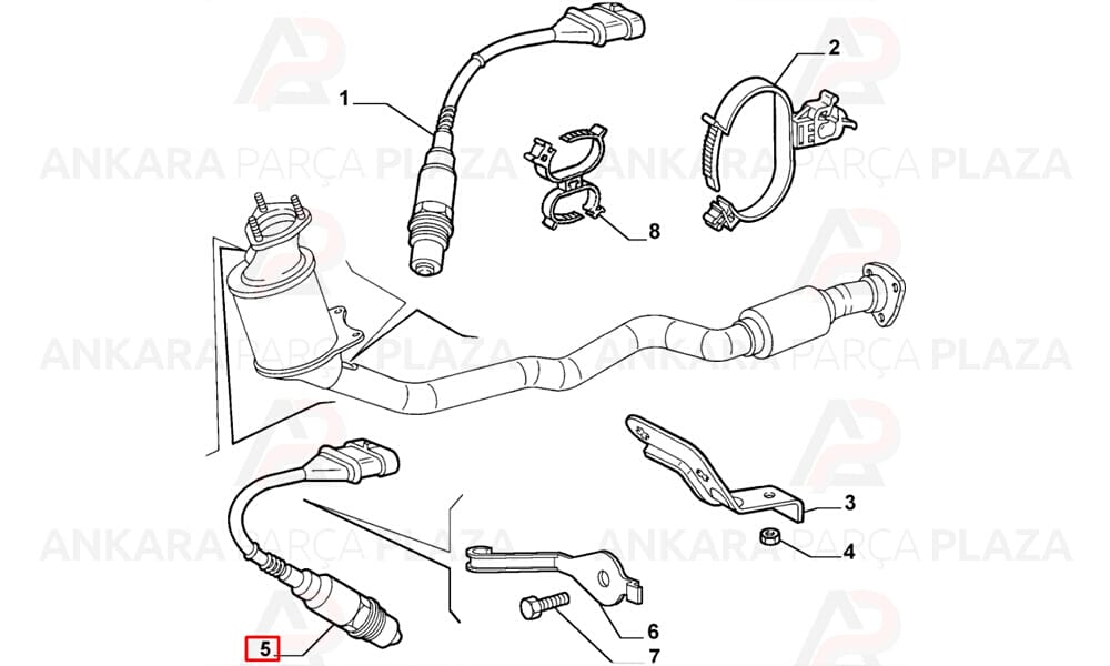 Oksijen Sonda Sensörü Doblo Punto Grande Linea Albea Palio 1.4 8v
