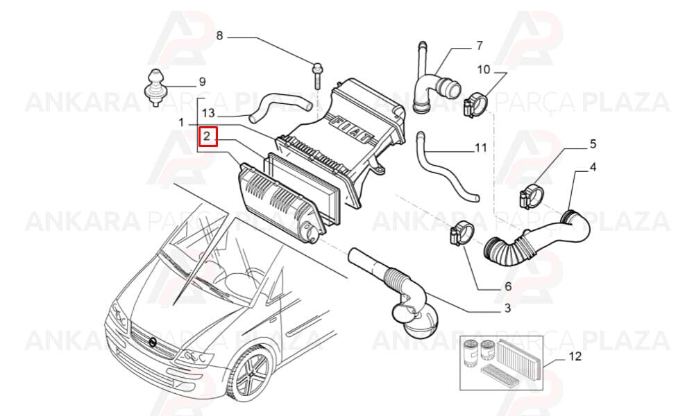 Hava Filtresi Doblo Punto 1.4