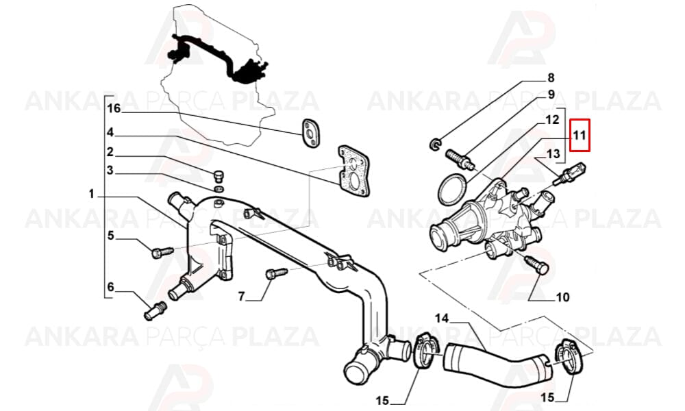 Bravo Marea Doblo 1.9 Jtd Termostat Mita
