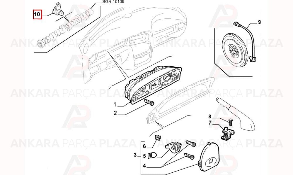 Doblo Palio Panda Punto 1.2 8V Krank Mili Sensörü Fae
