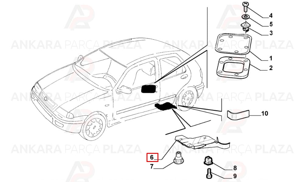 Palio, Albea Yakıt Depo Koruma Plastiği Orijinal 46790399