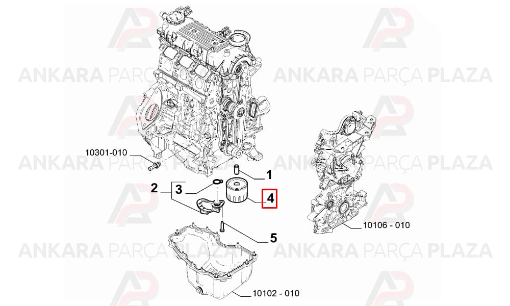 Brava, Bravo, Doblo, Marea, Stilo, 1.9D Yağ Filtresi Purflux