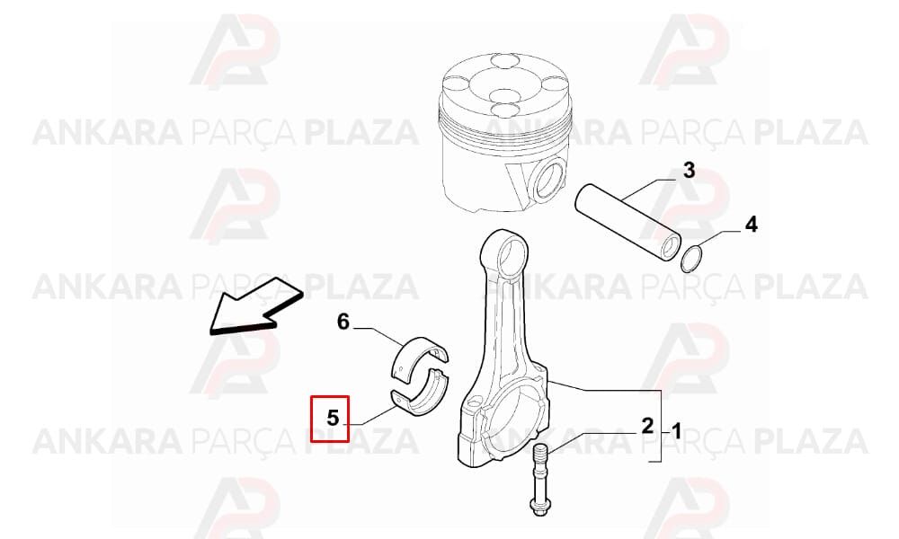 Kol Yatak 0,75 T Performans Albea Linea Doblo Fiorino 1.3 Jtd