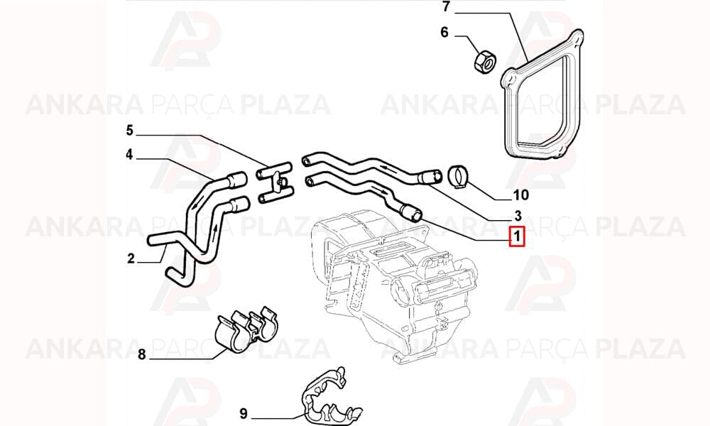 Kalorifer Hortumu Fiat : Palio, Albea 1.6 02>
