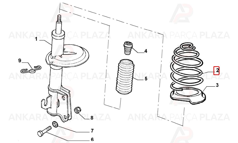 Doblo 01 - 05 Ön Helezon Yayı Sağ - Sol 2Li Set 46801502