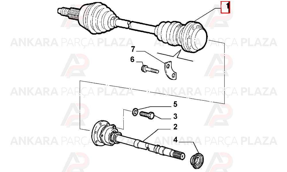 Ön Aks Komple Sağ Palio Albea 1,3 Multijet Ölçü : 25X533 6 Bolts