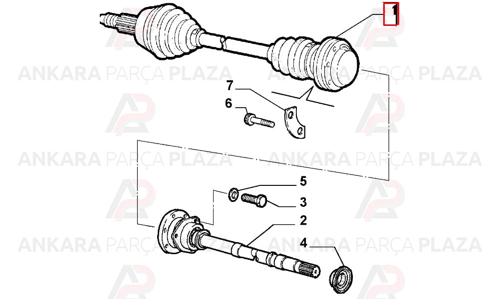 Ön Aks Komple Sol Albea 1,3 Ölçü : 25X455 6 Bolts