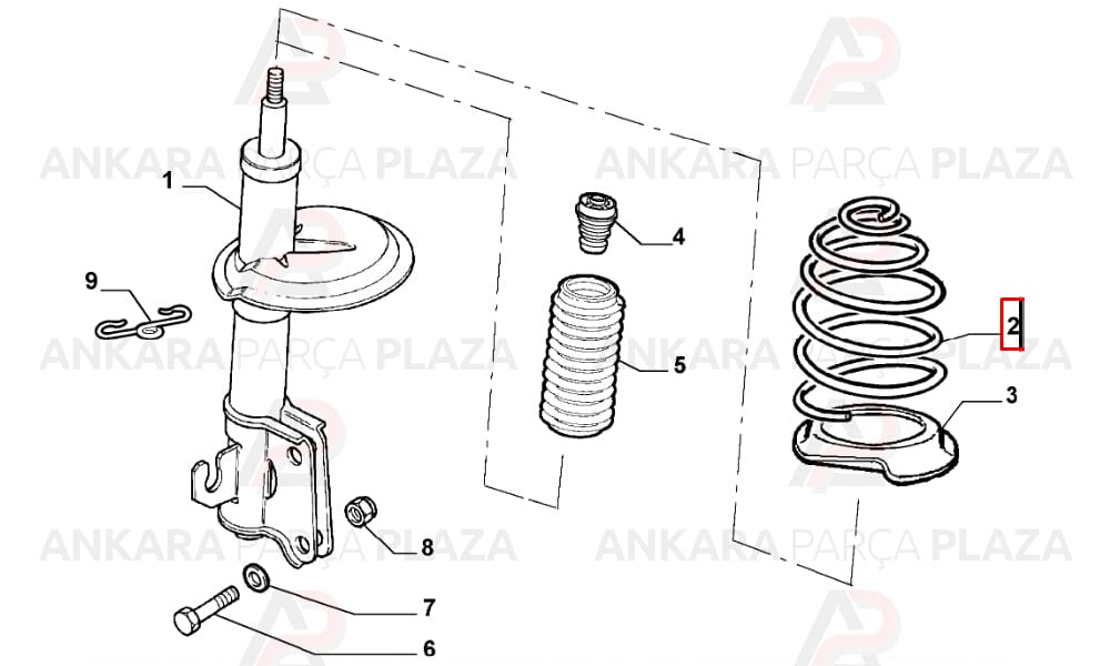 Helezon Yayı Ön Fiat Doblo 2001 - 2010