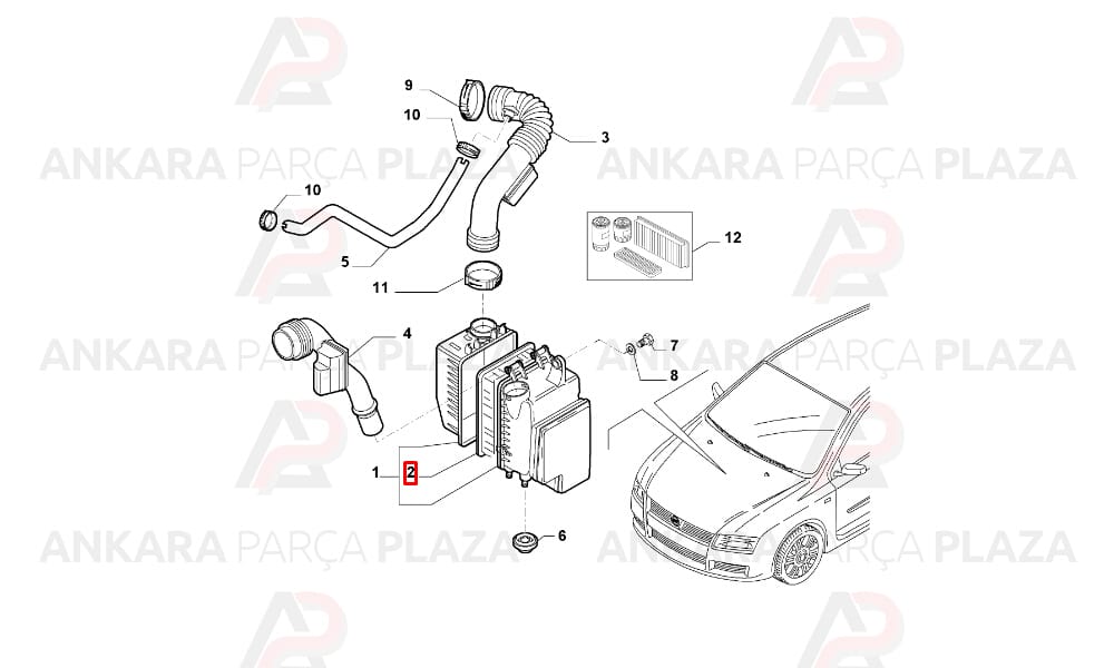 Stilo 03 - 06 Hava Filtresi 1.6Cc 16V 46809151